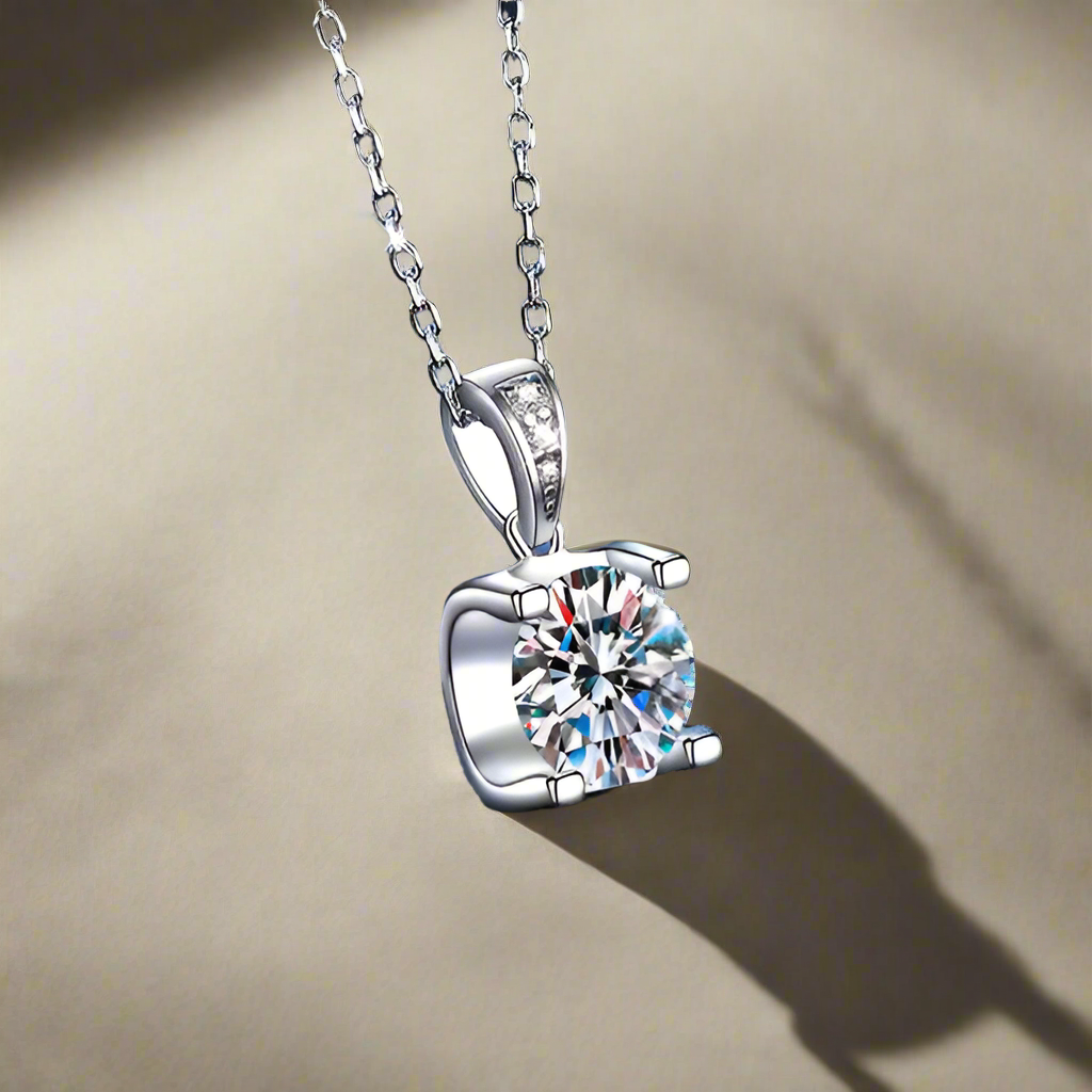 Classic Cow Head Pendant Necklace – D Color Moissanite Diamond | S925 Sterling Silver | Unique Unisex Jewelry