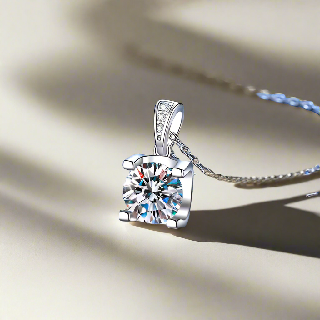 Classic Cow Head Pendant Necklace – D Color Moissanite Diamond | S925 Sterling Silver | Unique Unisex Jewelry
