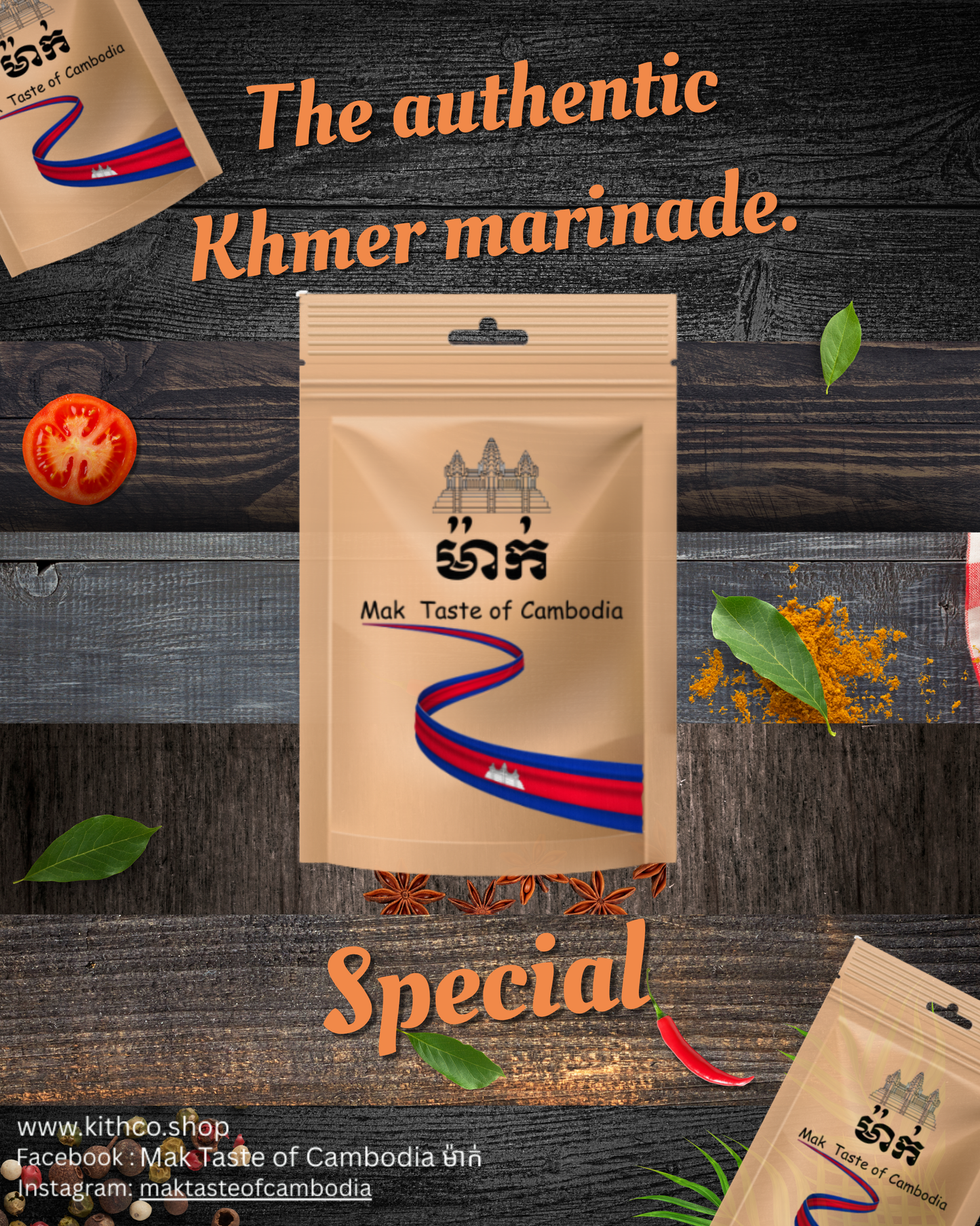 Mak Taste of Cambodia | Authentic Khmer Seasoning & Marinade Made in USA