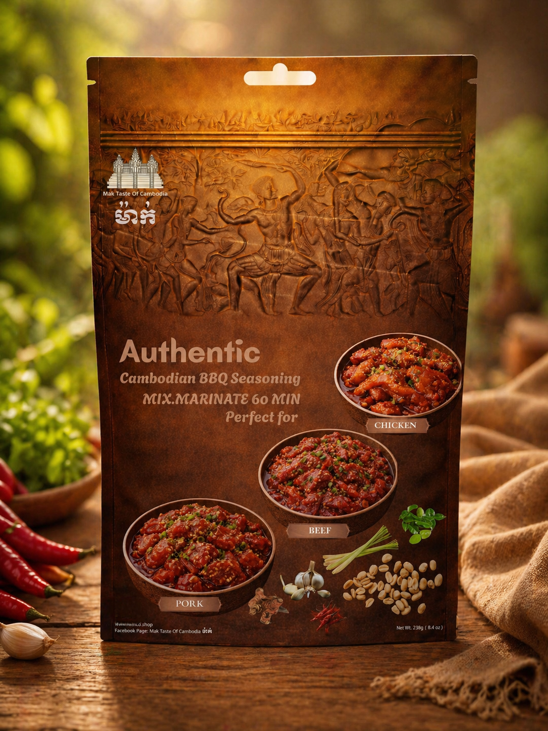 Mak Taste of Cambodia | Authentic Khmer Seasoning & Marinade Made in USA